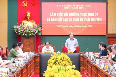 Đoàn kiểm tra của Ban Chỉ đạo 35 Trung ương làm việc tại Thái Nguyên