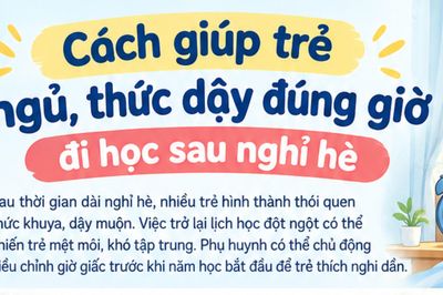 Cách giúp trẻ ngủ, thức dậy đúng giờ đi học sau nghỉ hè
