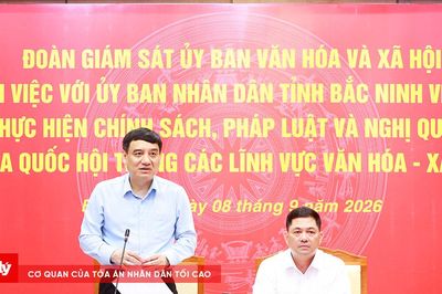 Đoàn giám sát của Ủy ban Văn hóa và Xã hội của Quốc hội làm việc tại Bắc Ninh