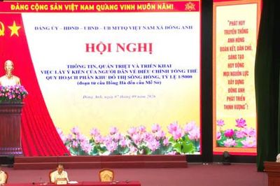 Xã Đông Anh đưa thông tin quy hoạch phân khu đô thị sông Hồng đến từng khu dân cư