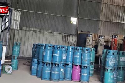 Triệt phá đường dây san chiết gas giả quy mô lớn tại vùng ven Hà Nội