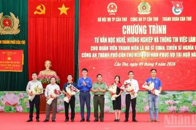 Hơn 1.100 chiến sĩ nghĩa vụ Công an thành phố Cần Thơ được tư vấn học nghề, hướng nghiệp và việc làm