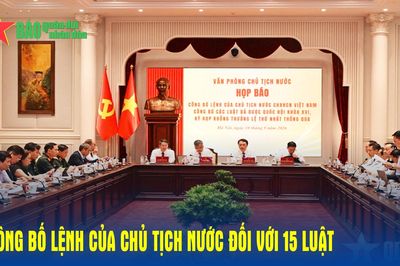 Công bố Lệnh của Chủ tịch nước đối với 15 luật