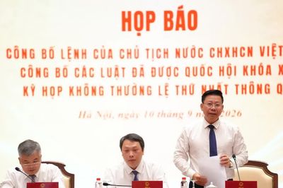 Công bố Lệnh của Chủ tịch nước ban hành 15 luật mới