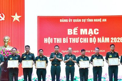 Đảng ủy Quân sự tỉnh bế mạc Hội thi Bí thư chi bộ năm 2026