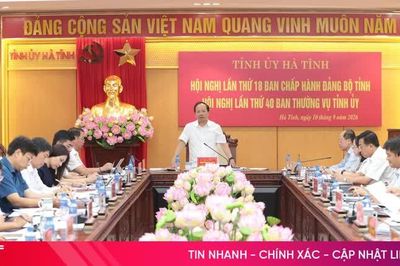 Ban Thường vụ Tỉnh ủy Hà Tĩnh tổ chức hội nghị lần thứ 40
