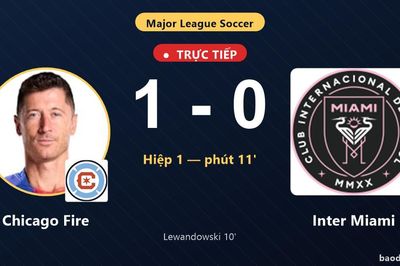 TRỰC TIẾPTrực tiếp Chicago Fire vs Inter Miami: Chicago Fire mở tỷ số