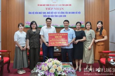 Tiếp nhận trên 190 triệu đồng kinh phí hỗ trợ khắc phục thiệt hại bởi cơn bão số 4 và xóa nhà tạm, nhà dột nát, công tác an sinh xã hội