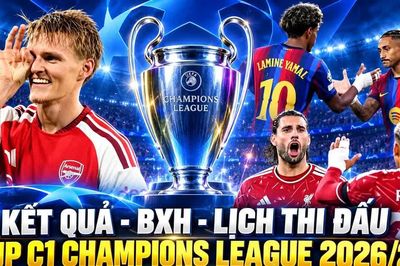 Kết quả, BXH, lịch thi đấu Champions League 2026/27 (Cúp C1) hôm nay