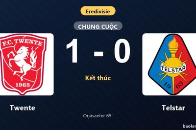 Thống kê trận đấu Twente 1-0 Telstar: Sondre Holmlund Orjasaeter tỏa sáng, Twente giành trọn 3 điểm
