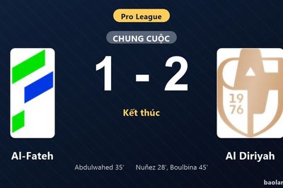Thống kê trận đấu Al-Fateh 1-2 Al Diriyah: Adil Boulbina tỏa sáng, Al Diriyah giành trọn 3 điểm
