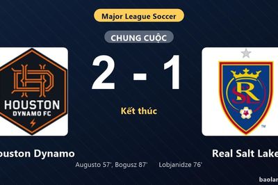 Thống kê trận đấu Houston Dynamo 2-1 Real Salt Lake: Mateusz Bogusz tỏa sáng, Houston Dynamo giành trọn 3 điểm