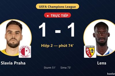 TRỰC TIẾPTrực tiếp Slavia Praha vs Lens: Lens gỡ hòa 1-1