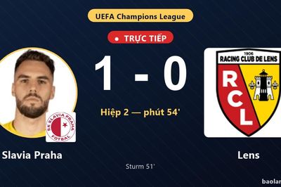 TRỰC TIẾPTrực tiếp Slavia Praha vs Lens: Slavia Praha mở tỷ số