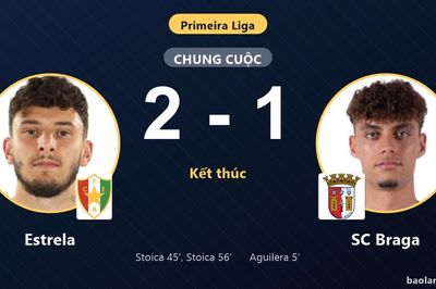 Ngược dòng hạ SC Braga, Estrela áp sát chính đối thủ trên bảng xếp hạng