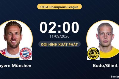 TRỰC TIẾPTrực tiếp Bayern München vs Bodo/Glimt: Đội hình xuất phát