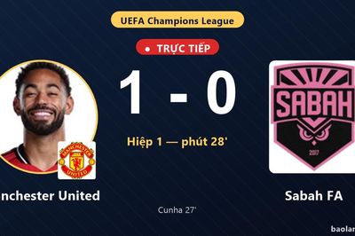 TRỰC TIẾPTrực tiếp Manchester United vs Sabah FA: Manchester United mở tỷ số