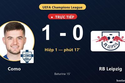 TRỰC TIẾPTrực tiếp Como vs RB Leipzig: Como mở tỷ số