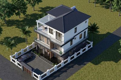 Xây nhà 2 tầng 1 tum mái Nhật 70m² khoảng bao nhiêu tiền?