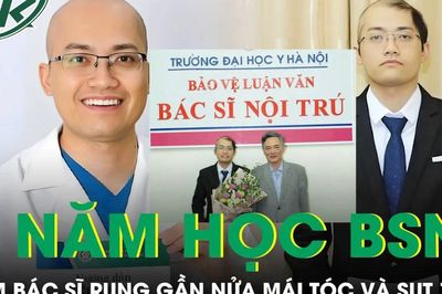Ba năm học BSNT khiến nam bác sĩ rụng gần nửa mái tóc và sụt 7kg