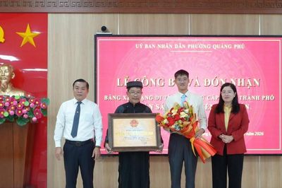 Quảng Phú đón Bằng xếp hạng Di tích lịch sử cấp tỉnh mộ Án sát sứ Nguyễn Văn Xán