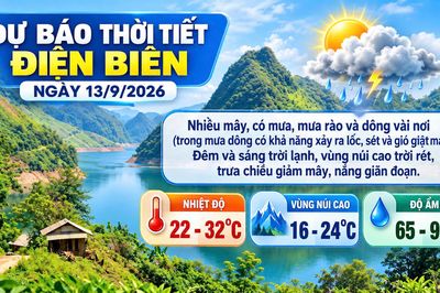 Bản tin Dự báo thời tiết ngày 13/9/2026