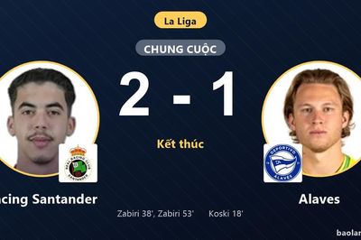 Ngược dòng hạ Alaves, Racing Santander vươn lên thứ 13 La Liga