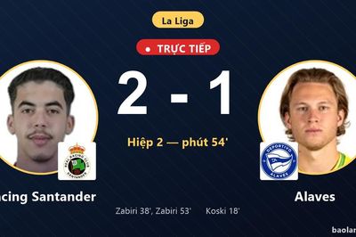 TRỰC TIẾPTrực tiếp Racing Santander vs Alaves: Racing Santander vượt lên dẫn trước