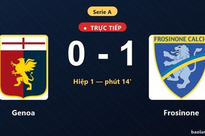 TRỰC TIẾPTrực tiếp Genoa vs Frosinone: Frosinone mở tỷ số