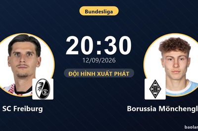 TRỰC TIẾPTrực tiếp SC Freiburg vs Borussia Mönchengladbach: Trận đấu đang diễn ra