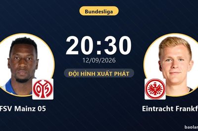 TRỰC TIẾPTrực tiếp FSV Mainz 05 vs Eintracht Frankfurt: Trận đấu đang diễn ra