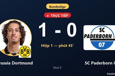 TRỰC TIẾPTrực tiếp Borussia Dortmund vs SC Paderborn 07: Borussia Dortmund bị VAR từ chối bàn thắng