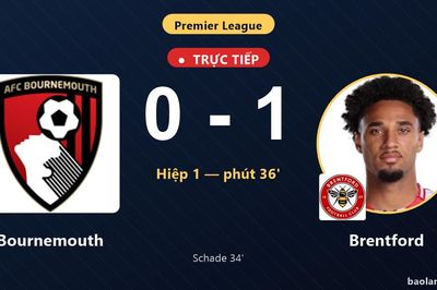 TRỰC TIẾPTrực tiếp Bournemouth vs Brentford: Brentford mở tỷ số