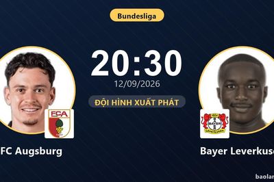 TRỰC TIẾPTrực tiếp FC Augsburg vs Bayer Leverkusen: Trận đấu đang diễn ra