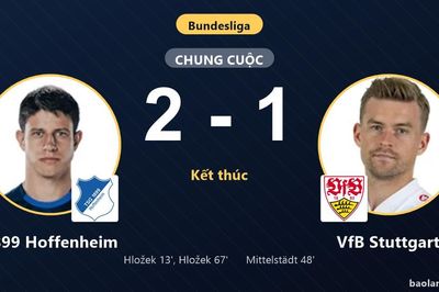 Hložek lập cú đúp hạ VfB Stuttgart, 1899 Hoffenheim giải tỏa áp lực
