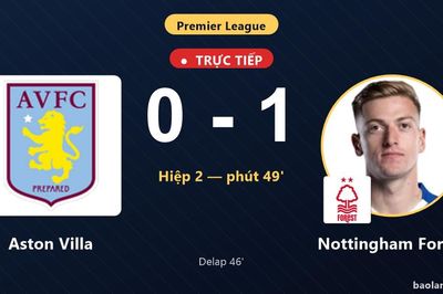 TRỰC TIẾPTrực tiếp Aston Villa vs Nottingham Forest: Nottingham Forest mở tỷ số