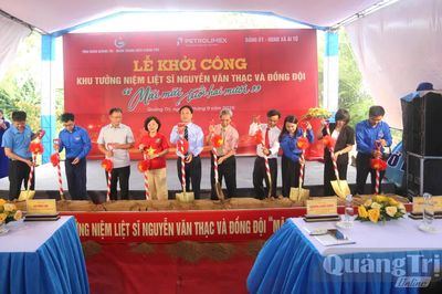Khởi công xây dựng Khu tưởng niệm Liệt sĩ Nguyễn Văn Thạc và đồng đội