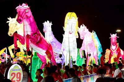 32 mô hình tham gia thi mô hình Đèn Trung thu phường Minh Xuân