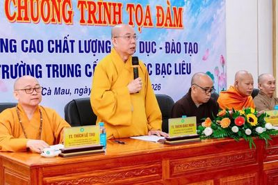 Cà Mau: Ban Trị sự tìm giải pháp nâng cao chất lượng giáo dục và đào tạo Trường Trung cấp Phật học Bạc Liêu