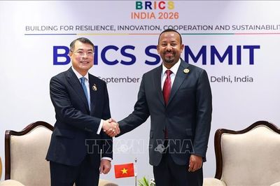 Thủ tướng Lê Minh Hưng gặp Thủ tướng Ethiopia Abiy Ahmed Ali