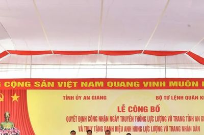 An Giang công bố ngày truyền thống Lực lượng vũ trang tỉnh