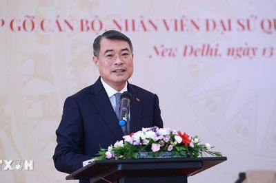Thủ tướng gặp cán bộ, nhân viên Đại sứ quán Việt Nam tại Ấn Độ
