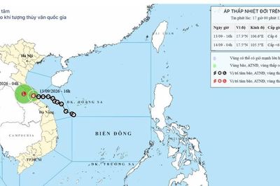 Áp thấp nhiệt đới giảm cường độ trên đất liền tỉnh Quảng Trị