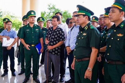 Phó Tư lệnh Bộ đội Biên phòng khảo sát công tác quản lý cửa khẩu tại An Giang