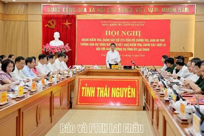 Hội nghị thông qua dự thảo báo cáo kết quả kiểm tra, giám sát (đợt 3) năm 2026 đối với Ban Thường vụ Tỉnh ủy Lai Châu