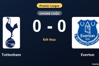 Thống kê trận đấu Tottenham 0-0 Everton: Trận hòa không bàn thắng