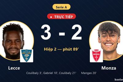 TRỰC TIẾPTrực tiếp Lecce vs Monza: Lecce dẫn 3-2