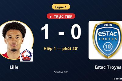 TRỰC TIẾPTrực tiếp Lille vs Estac Troyes: Hiệp 2 bắt đầu, Lille dẫn 1-0