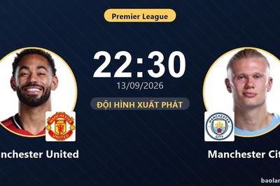 TRỰC TIẾPTrực tiếp Manchester United vs Manchester City: Hết hiệp 1, hòa 0-0