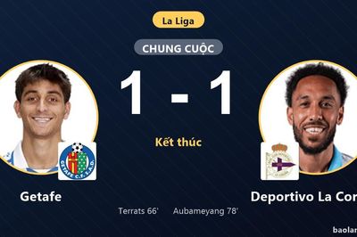 Aubameyang giật lại một điểm cho Deportivo La Coruna, Getafe lỡ cơ hội bứt phá